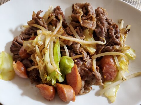 簡単!美味しい!肉野菜炒め!(*^O^*)